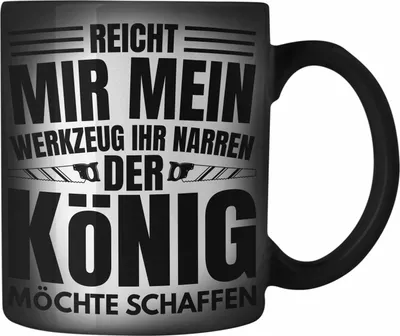 Produktbild von Trendation - Handwerker Farbwechsel Zauber-Tasse Geschenk Mechatroniker Hausmeister Geschenkidee Männer Spruch (Schwarz)