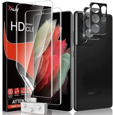 Zdjęcie produktu dla Folia ochronna samsung galaxy S21 ultra tpu szkło aparatu zestaw 4 szt