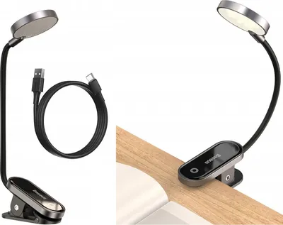 Obrázok produktu pre Baseus mini lampka lampa LED z klipsem szary (DGRAD-0G)