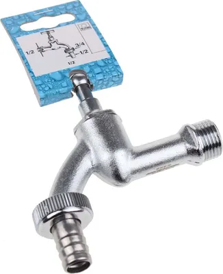 Produktbild von UNIVERSEEL - Auslaufventil 1/2" poliert 3/4" Schlauchanschluss Schell 034050699 -