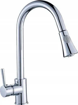 Obrázek produktu pro Designová dřezová baterie stojánková s vytahovacím výtokem Chrom