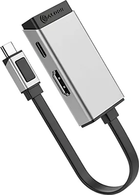 Produktbild von ALOGIC ULCHDPD-SGR, USB 3.2 Gen 1 (3.1 Gen 1) Type-C, 100 W, Silber, 60 Hz, HDMI, USB 3.2 Gen 1 (3.1 Gen 1) Type-C, 1 Stück(e)