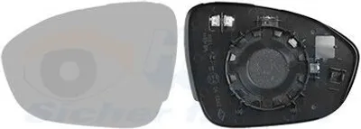 Produktbild von VAN WEZEL Spiegelglas Außenspiegel Links für DACIA Sandero III (BJI) Konvex Beheizbar 1510837