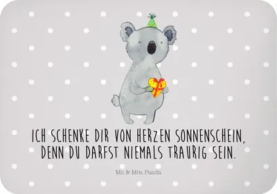Produktbild von Mr. & Mrs. Panda magnet Koala Geschenk - Grau Pastell - Geburtstag, Party, Dekomagnet, tafelmagnet, whiteboardmagnet, Kühlschrankmagnet, haftmagnet