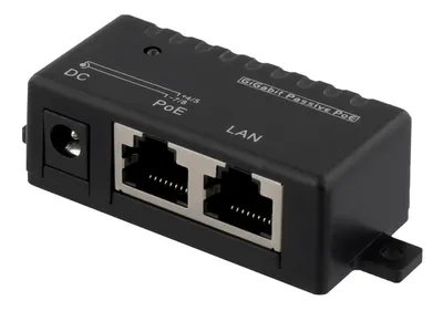 Obrázek produktu pro Deltaco POE-109, Gigabit Ethernet, 10,100,1000 Mbit/s, Černá, 48 V, 5 - 48 V, 1 A