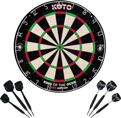 Produktbild von KOTO - PRO Edition Dartsheibe, Dart-Set Profi mit Turniermaß Pro Edition Scheibe & Dartpfeile Set 23 G,