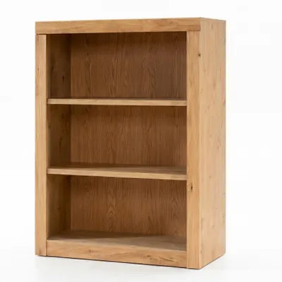 Produktbild von Büroregal 90x42x120 Bücherregal Wildeiche teilmassiv Aktenregal #2511