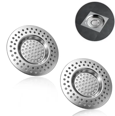 Produktbild von Abflusssieb Abflussfilter Haarsieb - Edelstahl - 2er Set - Für Küche und Bad