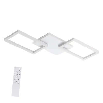 Produktbild von ZMH LED Deckenleuchte Deckenlampe 80CM Wohnzimmer Dimmbar mit Fernbedienung 63W Weiß Schlafzimmerlampe für Schlafzimmer Küche Esszimmer Büro