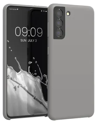 Produktbild von kwmobile Handyhülle für Samsung Galaxy S21 Hülle - Case Silikon - Kabelloses Laden - Schutzhülle Cover in Stone Dust