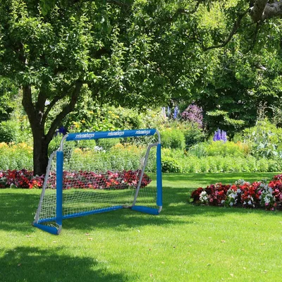 Produktbild von Famanu Fußballtore Set von 2 - 110 x 150 x 75 cm - Robuste Fußballtore blau