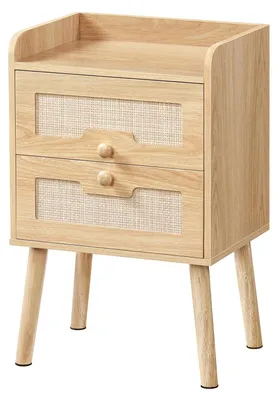 Immagine prodotto di Tavolino da notte in stile rattan, con un'atmosfera bohémien