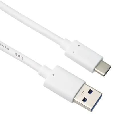 Zdjęcie produktu dla Kabel PremiumCord USB-C - USB 3.0 A (USB 3.2 generacji 2, 3A, 10 Gbit/s) 0,15 m, biały (ku31ck01w)