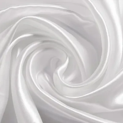 Produktbild von Stoff Deko Satin 10 Meter 150 cm Breit Weiß Blickdicht Weichfließend DIY Selbermachen Stoffballen, 61068-10