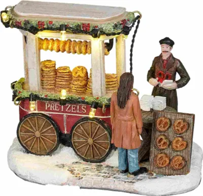 Produktbild von Luville Weihnachtsdorf Pretzel market - 12x7.5x9.5 cm - Polyresin - Mehrfach