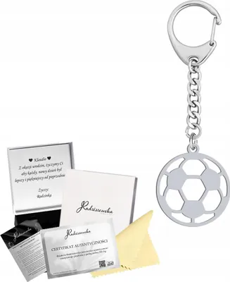 Image de Porte-clés Football Argent 925 Cadeau Gravure E DEDICATION
