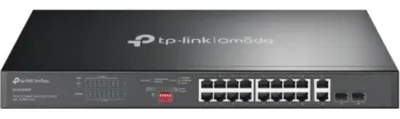 Immagine prodotto di TP-Link Omada DS1018GMP, non gestito, Gigabit Ethernet (10/100/1000), supporto Power over Ethernet (PoE), montaggio a rack, 1U