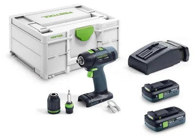 Produktbild von Festool Akku-Bohrschrauber T 18+3 TBX 4,0 I-Plus, incl. 2x Akku 4 Ah, Schnellladegerät, Zubehör, Systainer