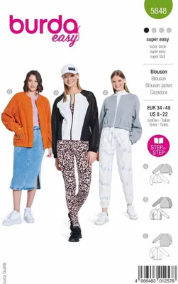 Imagen del producto de Chaqueta sin cuello, con mangas raglán, tallas 34-48, para mujer
