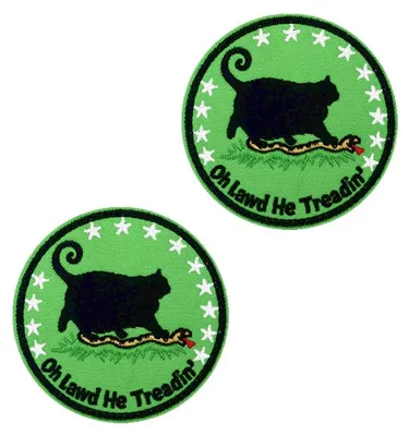 Taktischer Patch mit Stickerei, 2 Stück, 8 x 8 cm, Klett