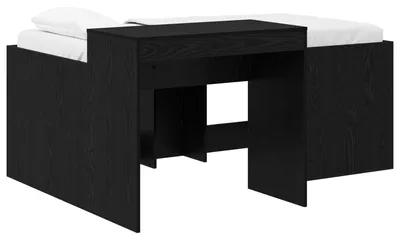 Zdjęcie produktu dla Pojedyncze łóżko dla dzieci z biurkiem Czarny 80 x 160 cm