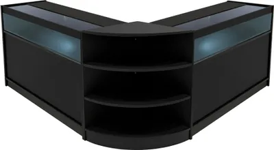 Immagine prodotto di Set di banconi espositivi LED Theseus, modello LM60 + B1200 (2 pezzi) – colore nero