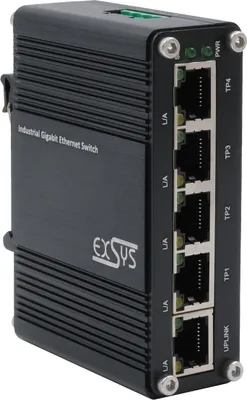 Obrázok produktu pre EXSYS GmbH Mini 5-Port Ethernet Switch - 5*10/100/1000Tx (EX-62020)
