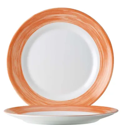 Image de Arcoroc, plateau à desserts, couleur orange, diamètre 19 cm
