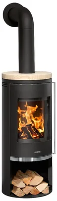 Produktbild von Justus | Kaminofen | Faro 2.0 | 6 kW | Stahl Schwarz, Top Sandstein