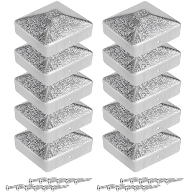 Productafbeelding van Post Caps voor houten palen - Weerbestendig en roestvrij staal - 12 x 12 cm, 10 stuks