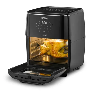 Produktbild von Ufesa Sensei, Heißluftfritteuse, 12 l, 200 °C, Einzelbild, Schwarz, Berührung