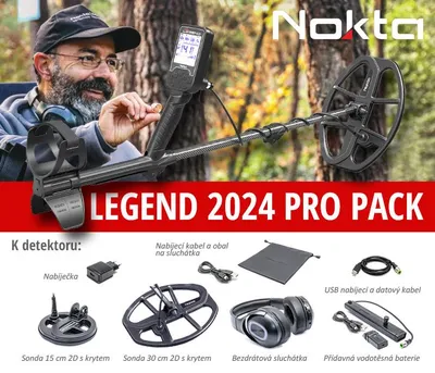 Obrázok produktu pre Nokta The Legend Pro Detektor kovov Profesionálny detektor kovov s 2 vyhľadávacími cievkami