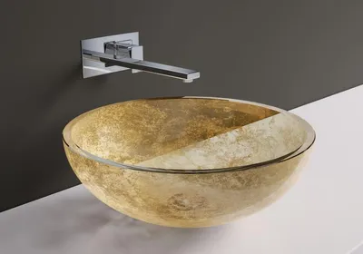 Immagine prodotto di Casa Padrino lavabo in cristallo oro Ø 44 cm -  Italy