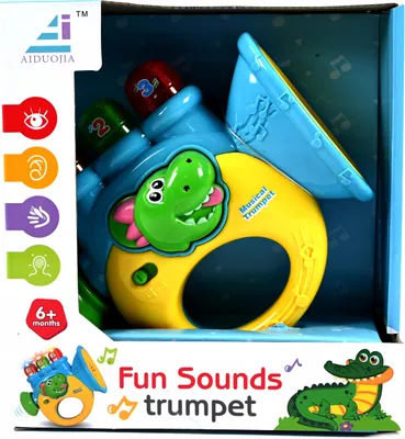 Produktbild von Kinder Trompete Musikinstrument Interaktiv mit Licht und Sound Lernspielzeug Musik