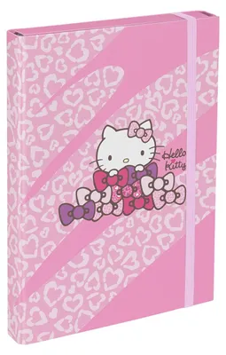 Produktbild von Baagl Heftbox A4 Sammelmappe Kinder Mädchen Gummiband - Hello Kitty – Hello Kitty Sweet Leopard