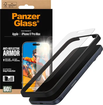 Image de PanzerGlass Anti-Reflective Armor Screen Protector iPhone 17 Pro Max EasyAligner
