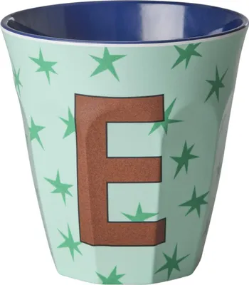 Produktbild von Rice Melamin Becher Medium Buchstaben Sterne E