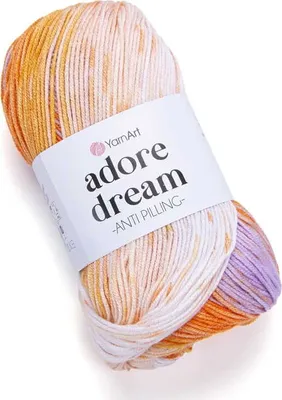 Produktbild von YarnArt Adore Dream Wolle, 100% Antipilling Acryl, Vielseitig, 280m, 100g, Bunt