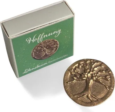 Produktbild von Kleine Bronzeskulptur 3,8 cm, Glücksbringer, Gold, Baum