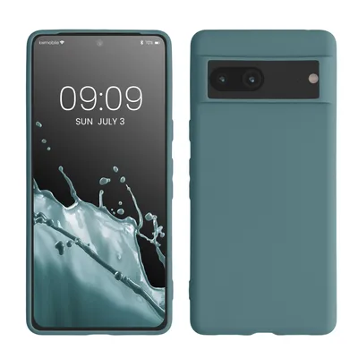 Produktbild von kwmobile Hülle kompatibel mit Google Pixel 7 Hülle - weiches TPU Silikon Case - Cover geeignet für kabelloses Laden - Arctic Night