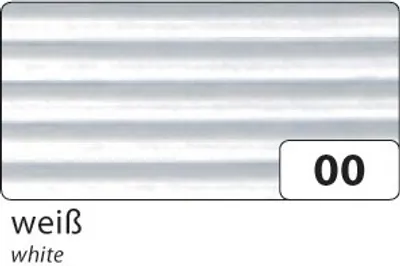 Produktbild von folia 741100 E-Wellpappe gerollt, 50x70cm, weiß (1 Rolle)