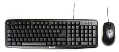 Immagine prodotto di Tastiera con mouse iggual QWERTY USB Nero Qwerty Spagnolo