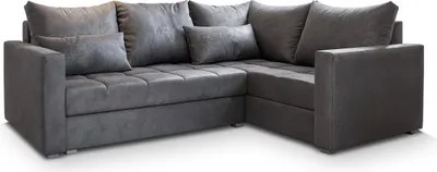 Produktbild von Masseno Ecksofa LIRENO R-S mit Schlaffunktion L-Form, Sofa mit Bettkasten, Wohnzimmersofa, Couch, Soffa, Bettsofa, Couchgarnitur- Grau, PAROS 06