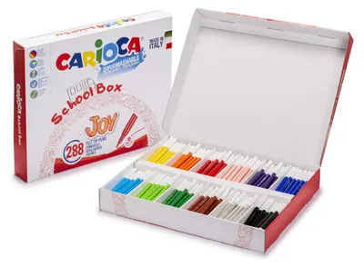 Filzstifte Schulbox, 288 Stück, mehrfarbig, Feinspitze