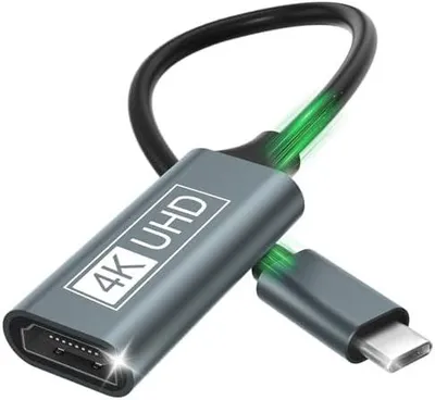 Produktbild von USB C auf HDMI, Type C auf HDMI 4K Adapter Thunderbolt 3/4 AUF USBC auf Hdmi Adapter Kompatibel mit iPhone 17/16Pro/16Pro Max/16/15, MacBook Pro/Air, iPadPro/Air, Galaxy S/Note, Dell XPS