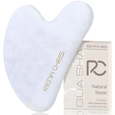 Obrázek produktu pro Přírodní bílý jadeit Gua Sha masážní nástroj