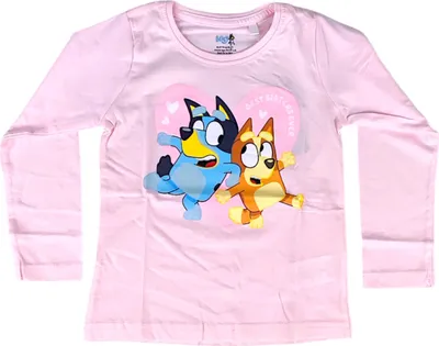 Produktbild von Langarmshirt Bluey & Bingo Rosa 110 cm