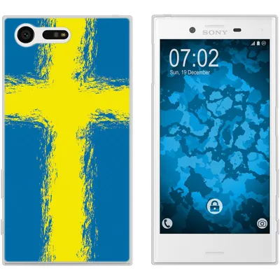 Produktbild von PhoneNatic Case kompatibel mit Sony Xperia X Compact Silikon-Hülle WM Schweden M12