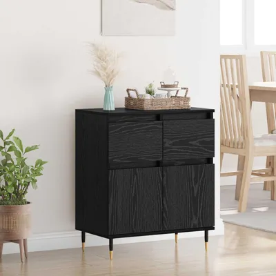 Produktbild von vidaXL Sideboard mit Schubladen Schwarz Eichen-Optik 60 x 35 x 70 cm