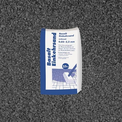 Produktbild von Hamann Mercatus Basalt Einkehrsand 0,02-2,2 mm anthrazit 25 kg